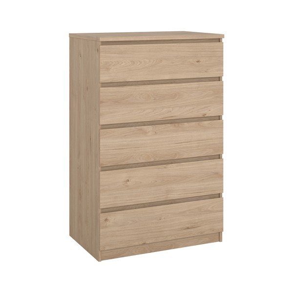 Komoda v dekoru dubu v přírodní barvě 77x121x50 cm Naia – Tvilum