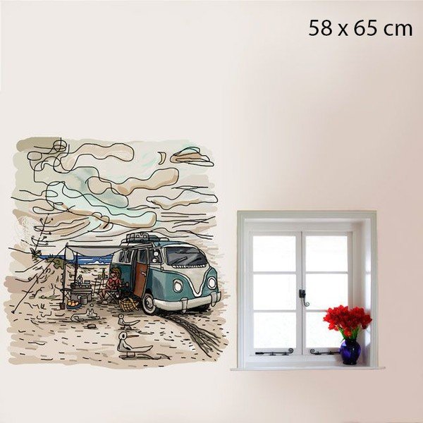 Samolepka Guitar Player, 65x58 cm