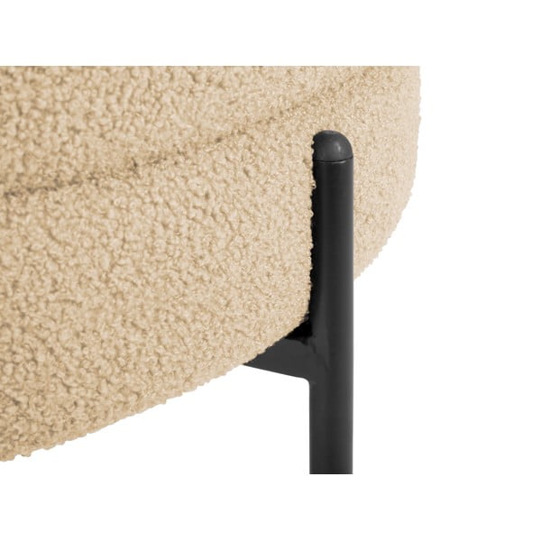 Béžové křeslo z textilie bouclé Noble – Leitmotiv-image-1