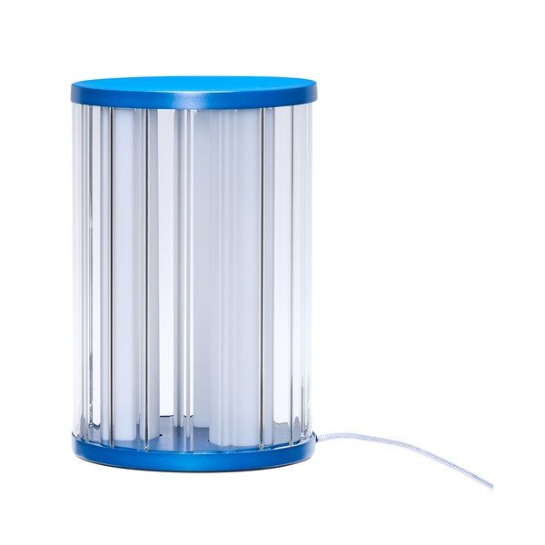 Modrá skleněná LED stmívatelná stolní lampa (výška 30 cm) Aru – Hübsch
