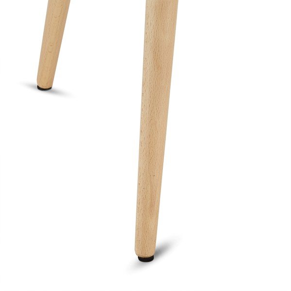 Bílý odkládací stolek s nohami z bukového dřeva Furnhouse Opus, Ø 50 cm-image-1