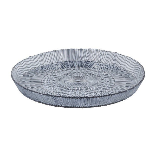 Modrý skleněný servírovací talíř ø 30 cm Kusintha – Bitz
