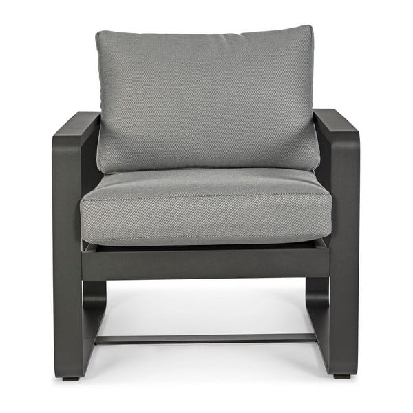 Šedé kovové zahradní křeslo Merrigan   – Bizzotto-image-2