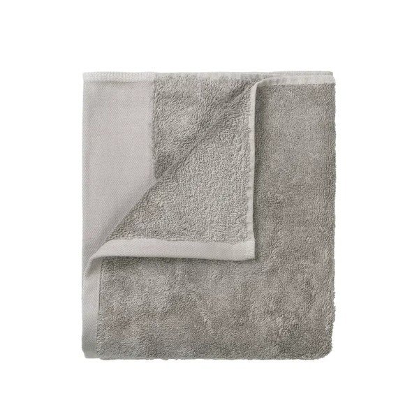 Šedé froté ručníky v sadě 2 ks z bio bavlny 30x50 cm Riva – Blomus