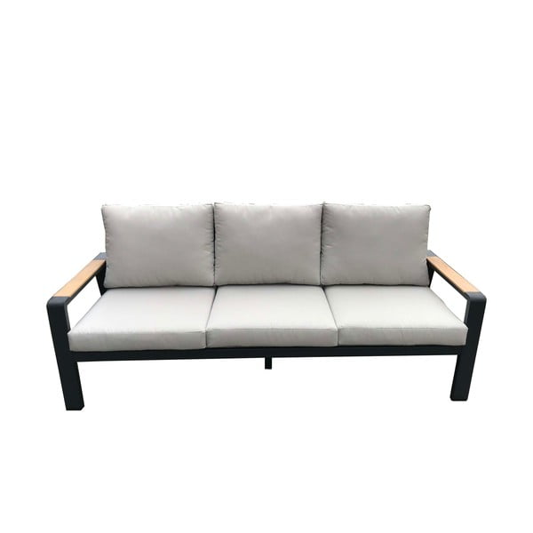 Šedý hliníkový zahradní lounge set pro 5 Rotterdam – Rojaplast-image-2