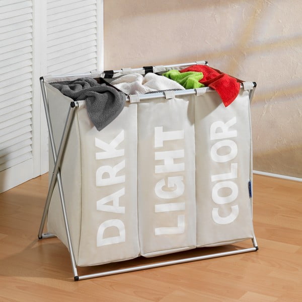 Béžový koš na prádlo Wenko Trio, 130 l-image-1