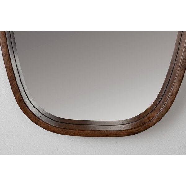 Nástěnné zrcadlo s dřevěným rámem 40x80 cm Nyko – White Label-image-2