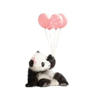 Nástěnná samolepka Dekornik Pink Panda, 55 x 92 cm