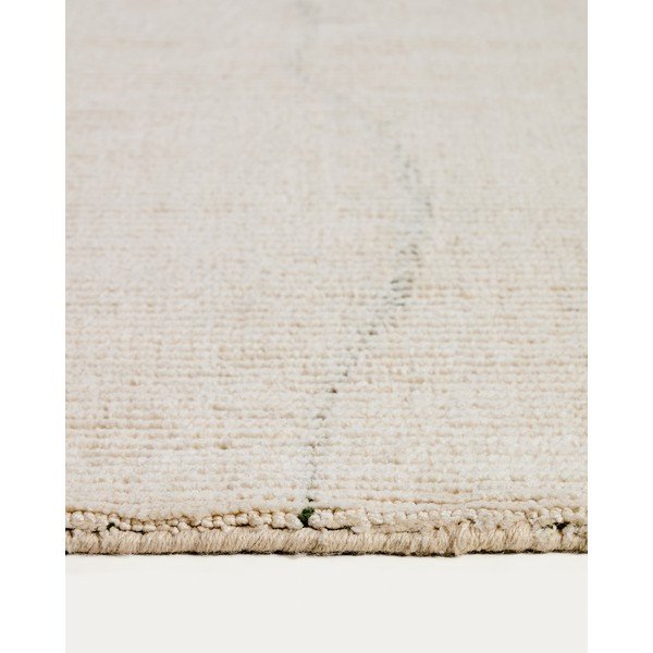 Krémový ručně tkaný koberec s příměsí bavlny 230x160 cm Lisdan – Kave Home-image-3