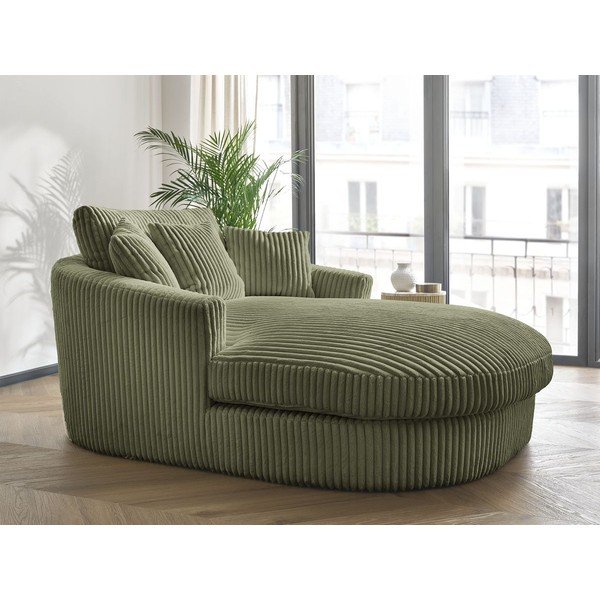 Zelené manšestrové křeslo Belem – Bobochic Paris-image-1