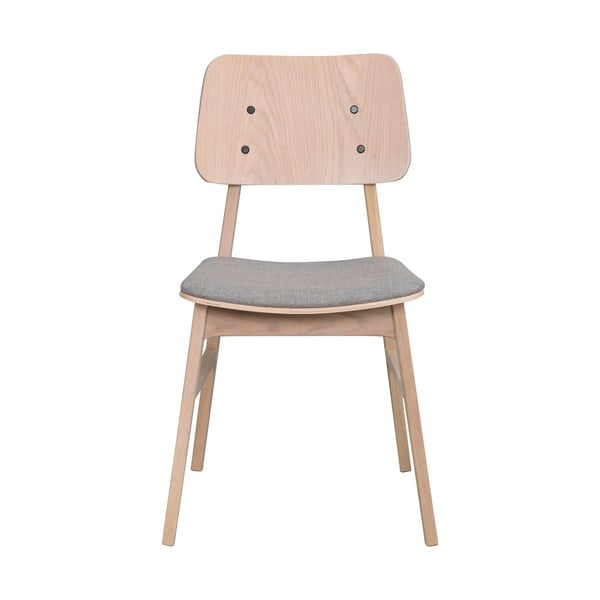 Světle hnědá jídelní židle se světle šedým podsedákem Rowico Nagano-image-3