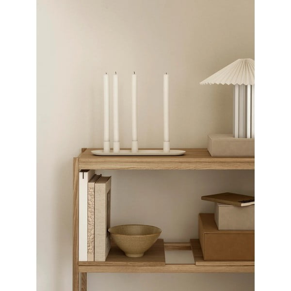 Bílá/ve stříbrné barvě stmívatelná stolní lampa s textilním stínidlem (výška 36 cm) Taite – Blomus-image-3