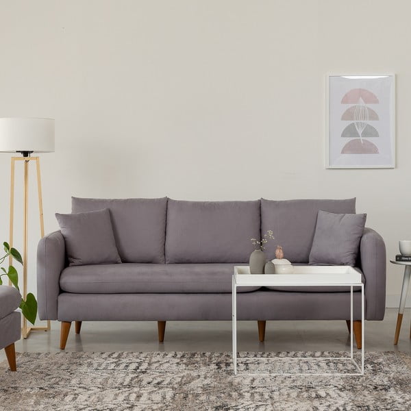 Šedá pohovka 215 cm Sofia  – Balcab Home-image-4