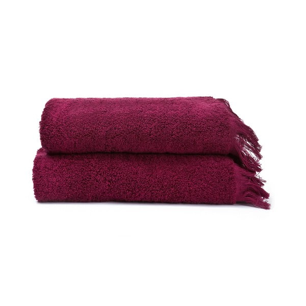Sada 2 červených ručníků ze 100% bavlny Bonami Selection, 50 x 90 cm
