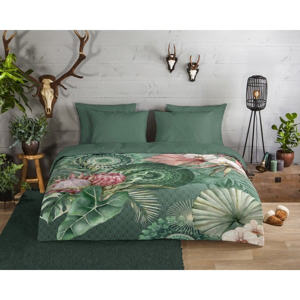 Zelené flanelové povlečení na jednolůžko 140x200 cm – HIP-image-1