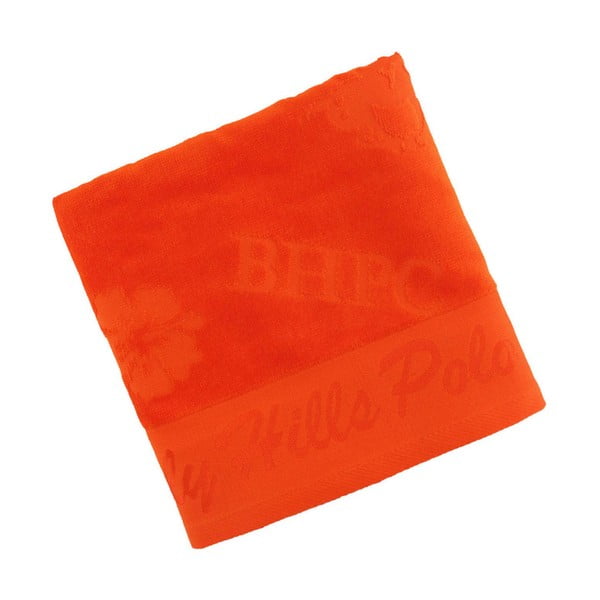 Oranžový bavlněný ručník BHPC Velvet, 50x100 cm