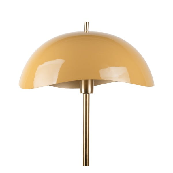 Stojací lampa v hořčicové barvě/ve zlaté barvě s kovovým stínidlem (výška 154 cm) Waved – Leitmotiv-image-1