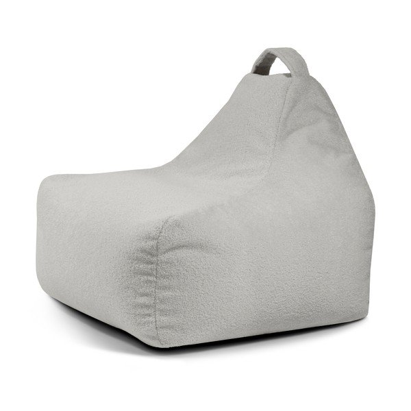 Světle šedý dětský sedací vak z textilie bouclé Game Amuse – SLOWDOWN