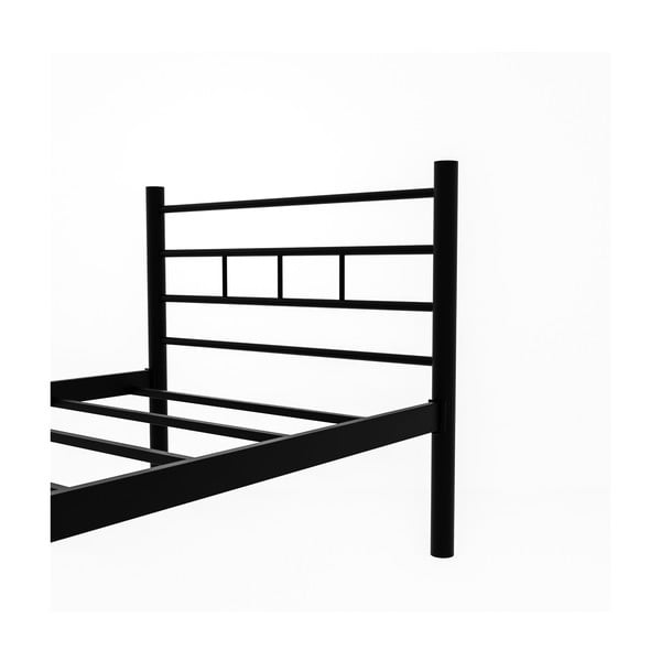 Černá kovová jednolůžková postel s roštem 90x200 cm K70 – Kalune Design-image-4