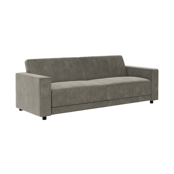 Taupe sametová polohovací/rozkládací pohovka 225 cm Allie II – Støraa-image-2