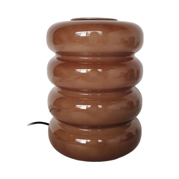 Hnědá skleněná LED stolní lampa (výška 16,5 cm) Aro – Leitmotiv