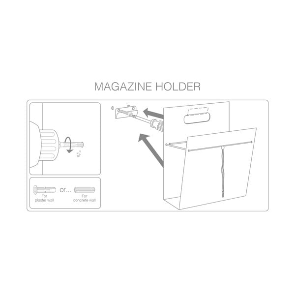 Kovový/z eko kůže stojan na časopisy Nupo M – LIND DNA-image-1