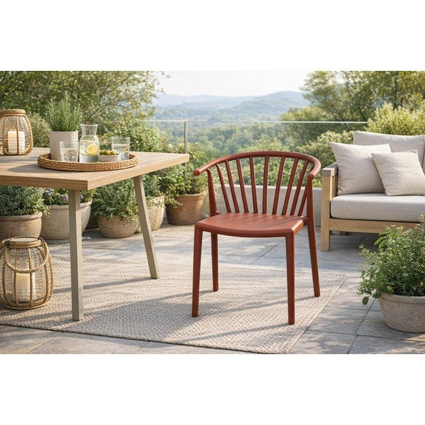 Hnědá plastová zahradní židle Capri – Bonami Essentials-image-1