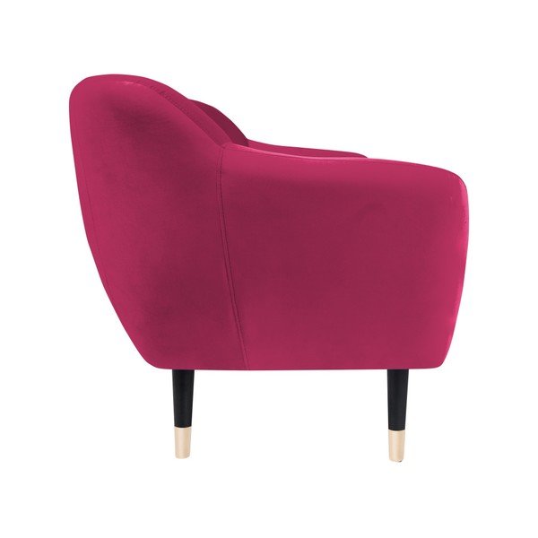 Růžová pohovka s černými nohami Mazzini Sofas Amelie, 158 cm-image-3