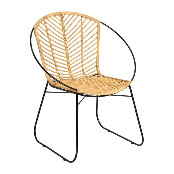 Set 2 ratanových jídelních židlí Carla a černého stolu Strong – Bonami Essentials-image-4