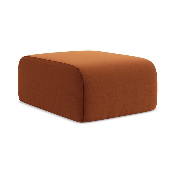 Sametová podnožka v terakotové barvě Lani – Makamii