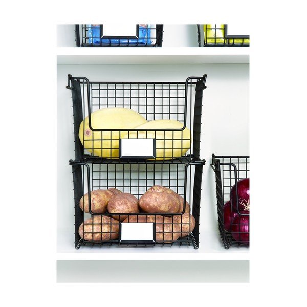 Černý kovový košík iDesign Classico, 31 x 25,5 cm-image-4