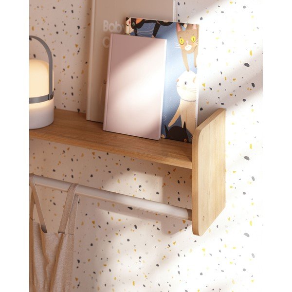 Nástěnný dětský věšák z borovicového dřeva v přírodní barvě 52,5x20 cm Florentina – Kave Home-image-3