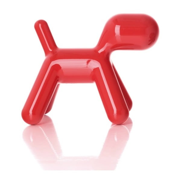 Stolička Puppy červená lesklá, 43 cm