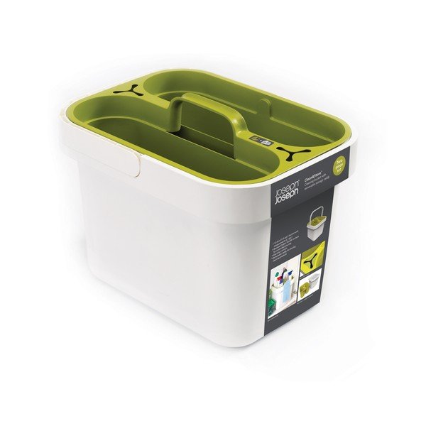 Kyblík na úklidové prostředky Clean&Store, bílý/zelený-image-4