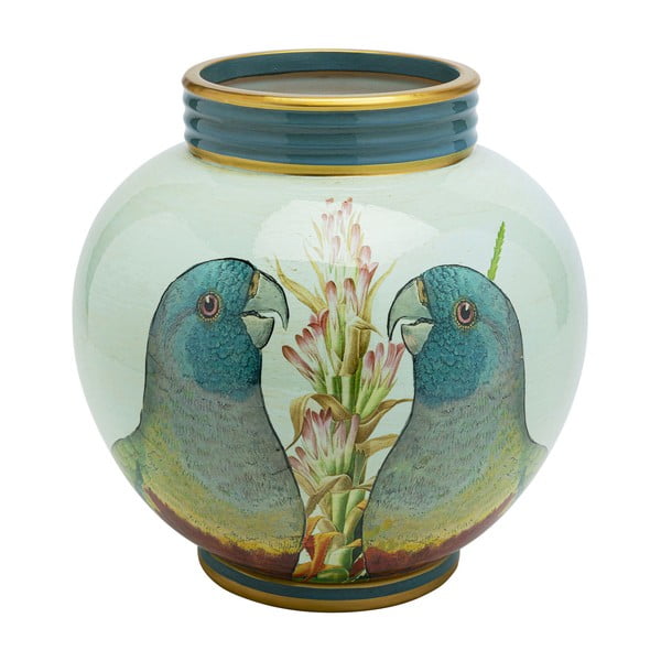 Porcelánová dekorace Kare Design Parrot Couple, průměr 25 cm