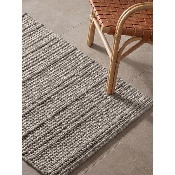 Šedý ručně tkaný vlněný běhoun 80x250 cm Camden Parker – Ted Baker-image-2