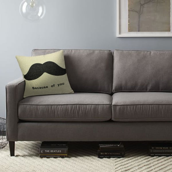 Polštář Mustache, 45x45 cm-image-1
