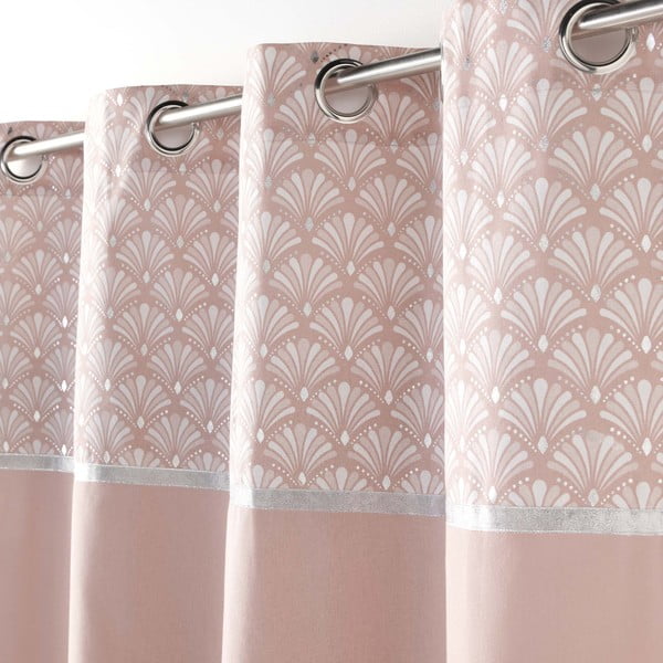 Světle růžový bavlněný závěs 140x240 cm Artchic – douceur d'intérieur-image-1
