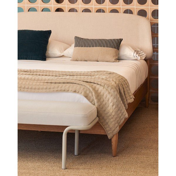 Pletená deka z vlny a směsi vláken 130x170 cm Malik – Kave Home-image-3