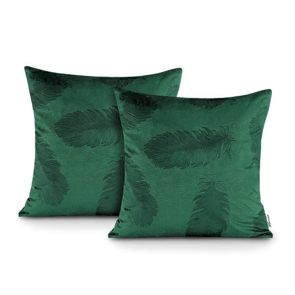 Povlaky na polštáře v sadě 2 ks 45x45 cm Velvet Peacock – AmeliaHome-image-1