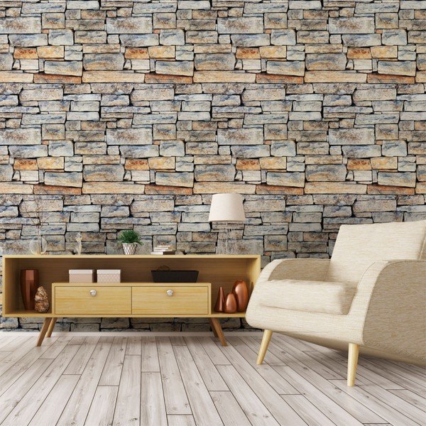 Nástěnná samolepka Ambiance Wall Decal Materials Stones of Carthage, 40 x 40 cm-image-1