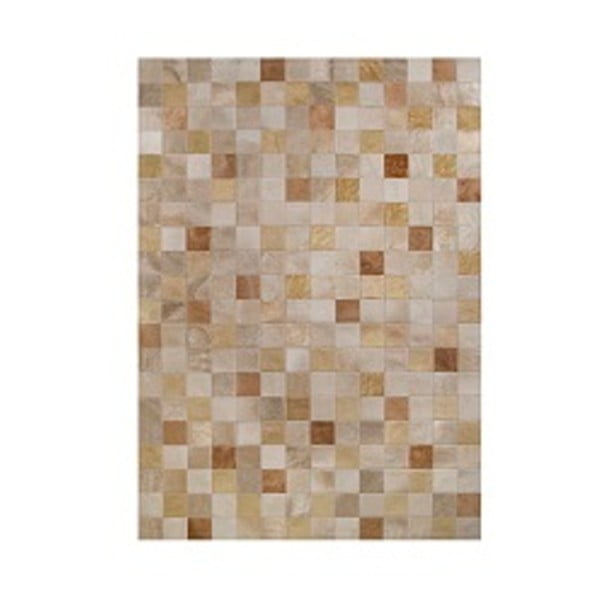 Béžový koberec z pravé kůže Pipsa Tones, 140x200 cm