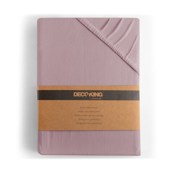 Napínací prostěradlo starorůžové jersey 180x200 cm Amber – Restilo-image-4