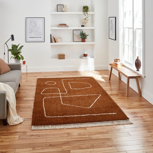 Terakotově červený koberec Think Rugs Boho, 160 x 220 cm-image-1