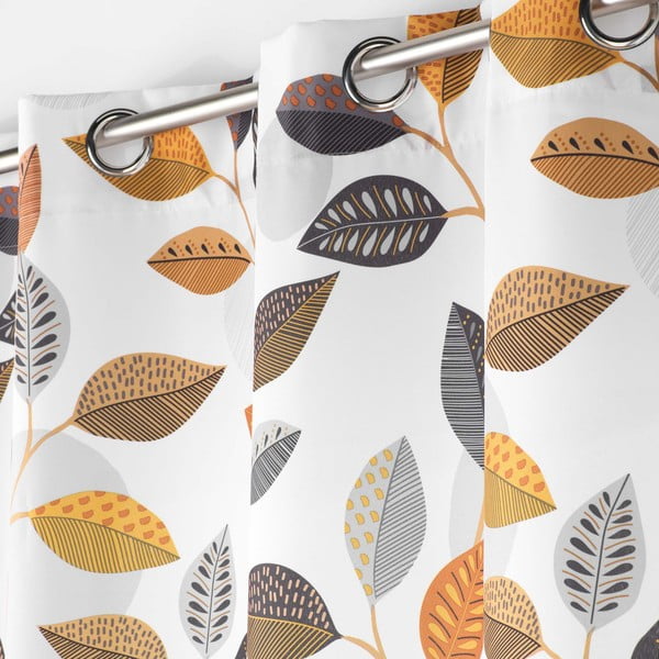 Žlutý/bílý závěs 140x280 cm Vahine – douceur d'intérieur-image-1