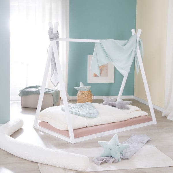 Bílá domečková dětská postel 70x140 cm Montessori – Roba-image-2