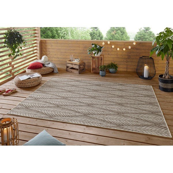 Hnědobéžový venkovní koberec NORTHRUGS Pella, 200 x 290 cm-image-1