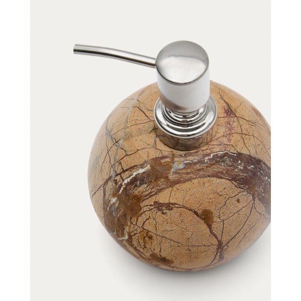 Mramorový dávkovač mýdla v přírodní barvě 200 ml Spalsh – Kave Home-image-3