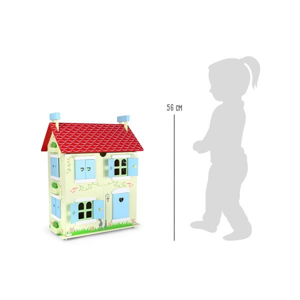 Dřevěný domeček s odnímatelnou střechou pro panenky Legler Doll-image-1