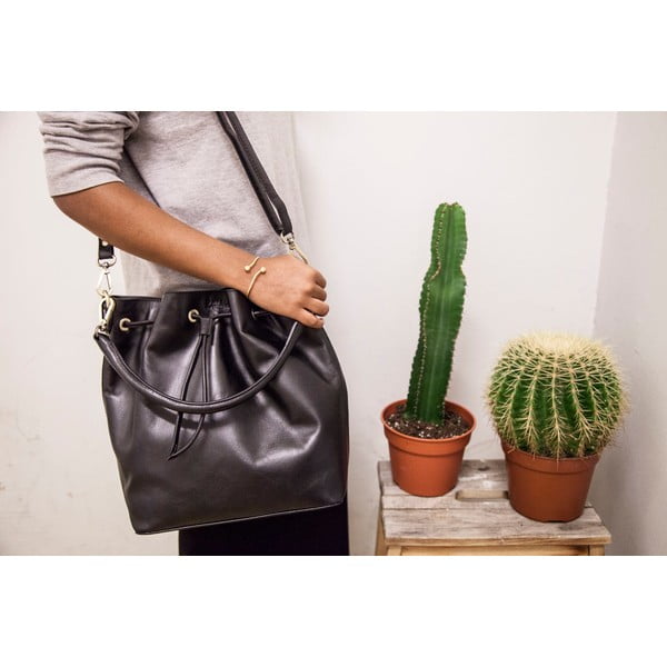 Černá kožená kabelka O My Bag The Donna-image-1